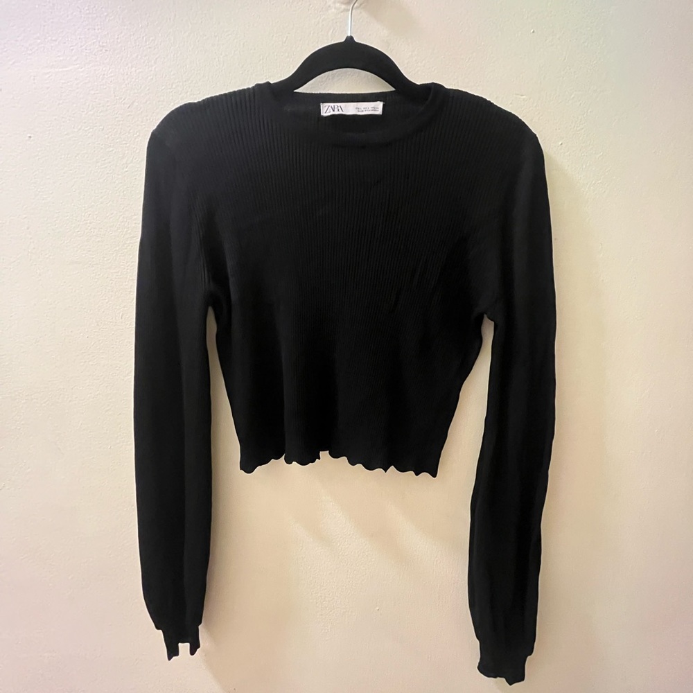 Zara Ribbed Knit Crop Top